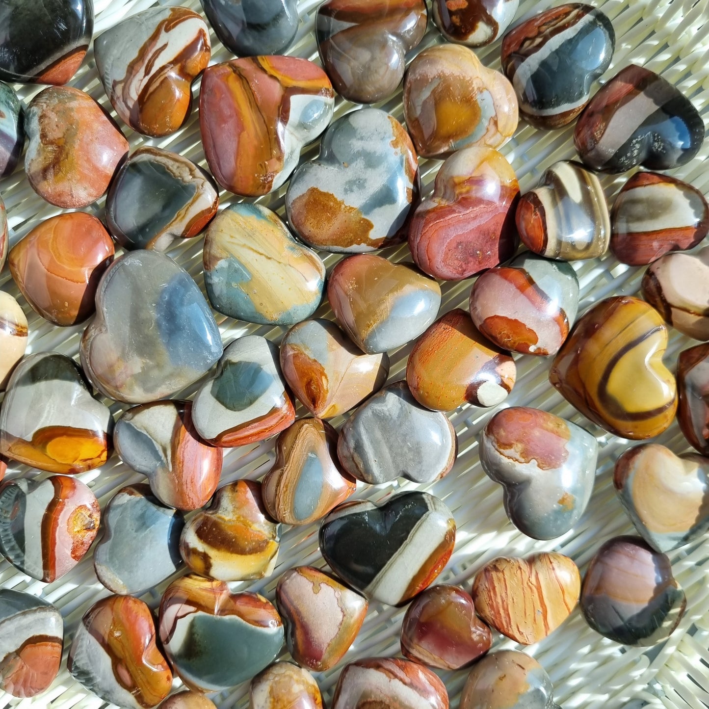 Polychrome Jasper small hearts