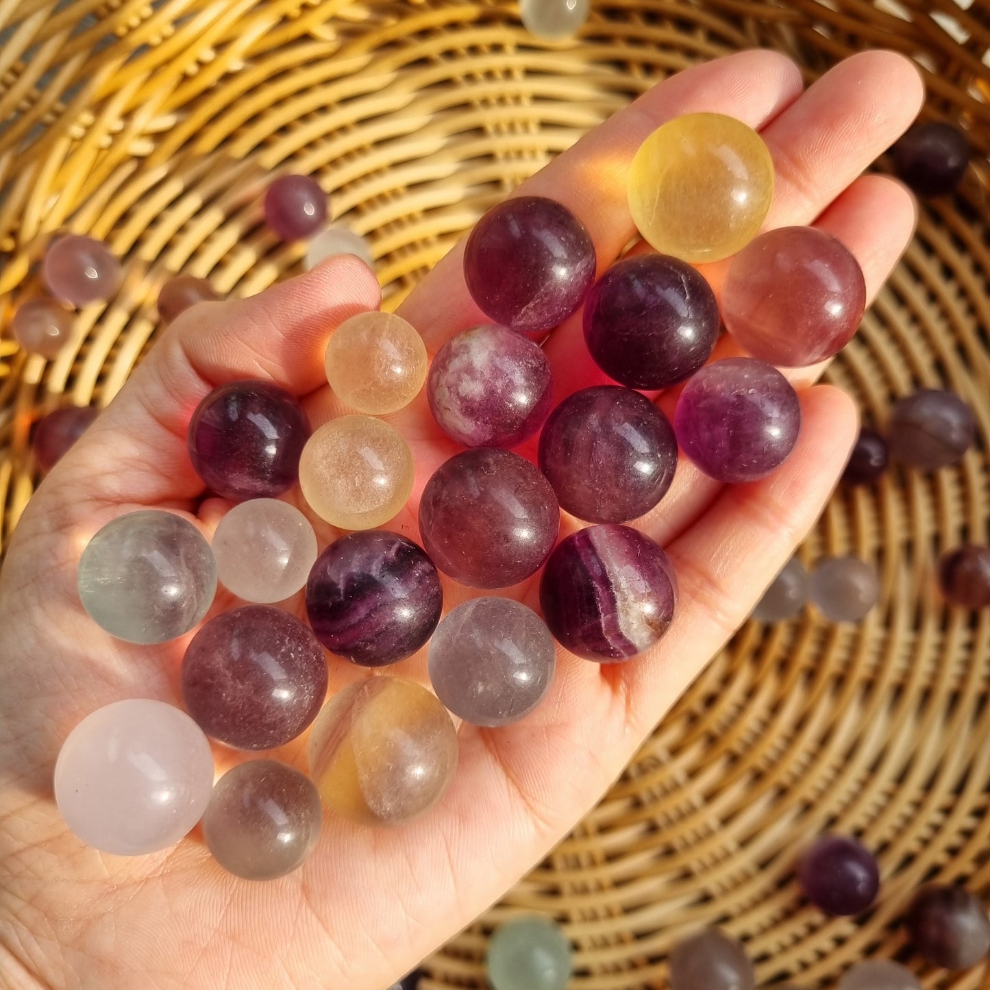 Flourite mini spheres ( Price in 100g )
