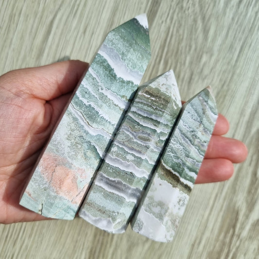 Green zebra Jasper towers
