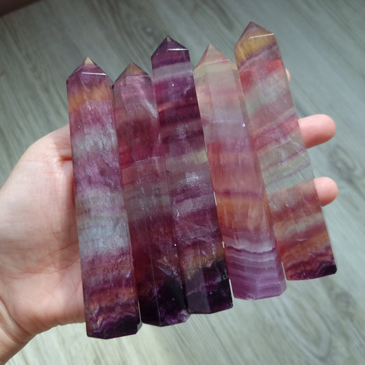 Rainbow flourite towers