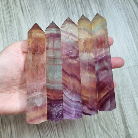 Rainbow flourite towers