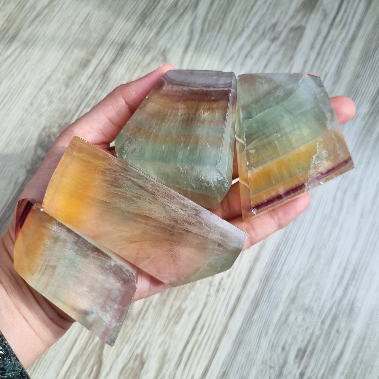 Rainbow flourite freeform