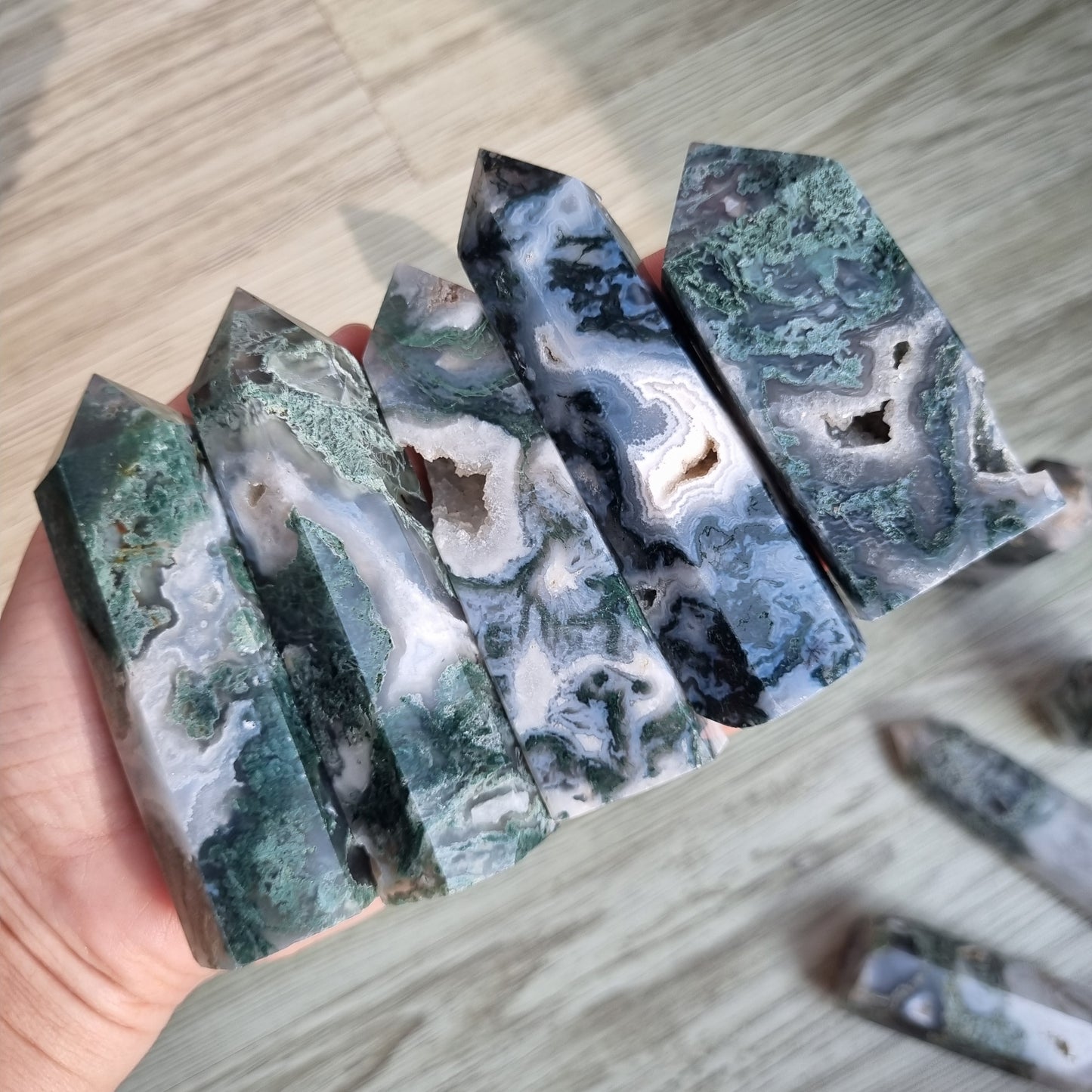 Moss agate Towers