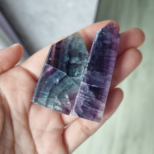 Rainbow flourite towers