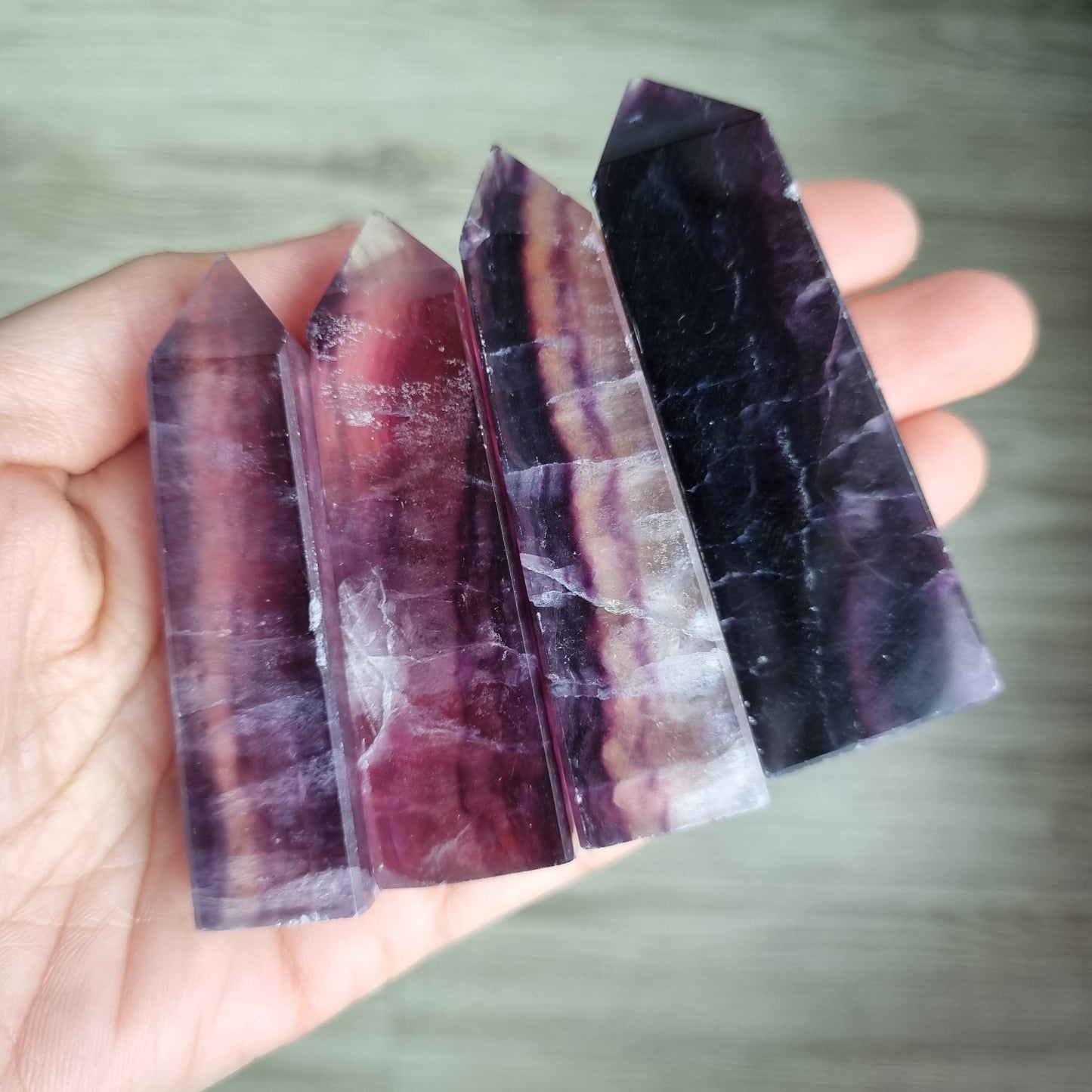 Rainbow flourite towers