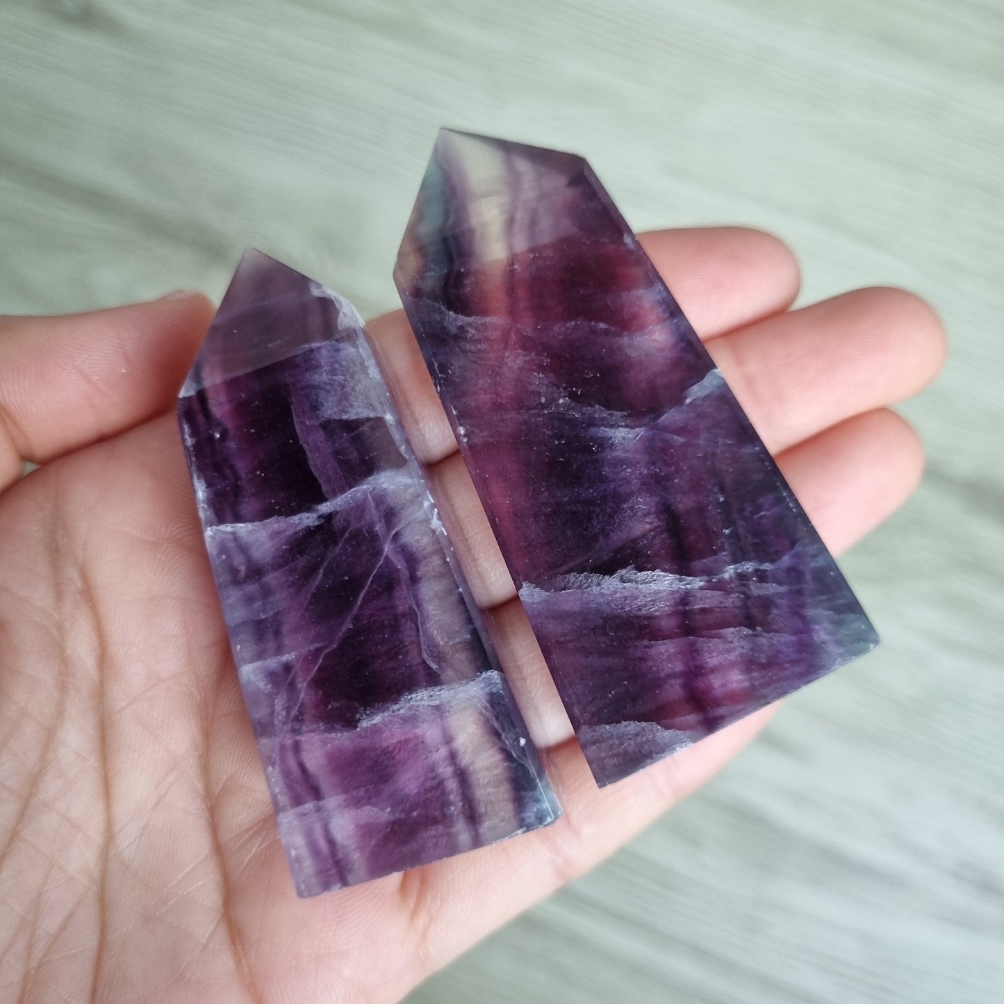 Rainbow flourite towers