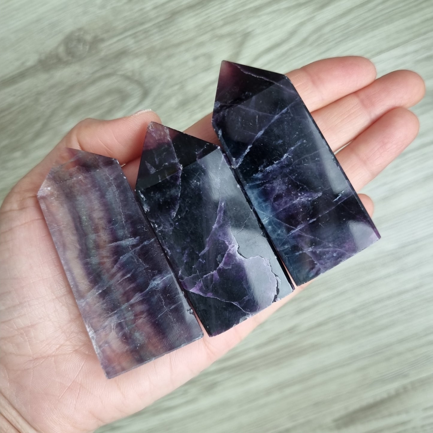 Rainbow flourite towers