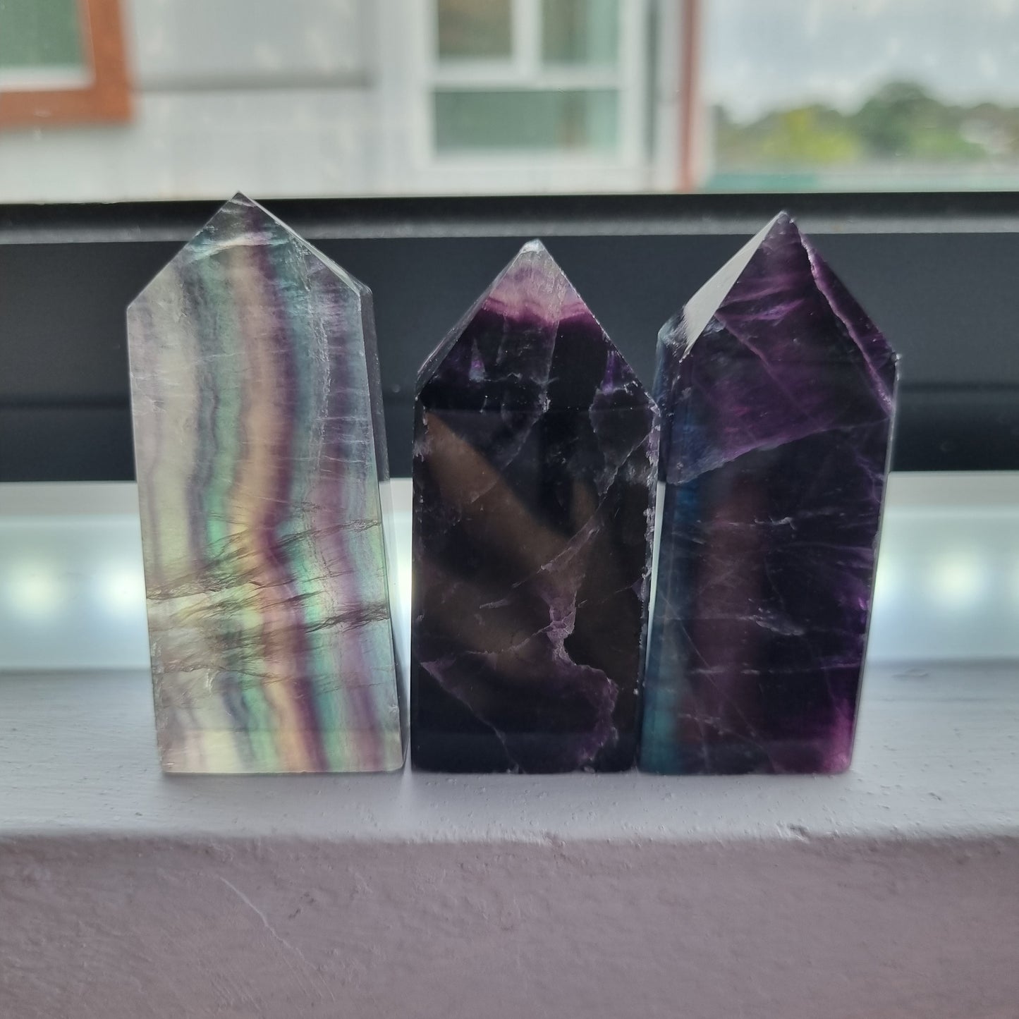 Rainbow flourite towers