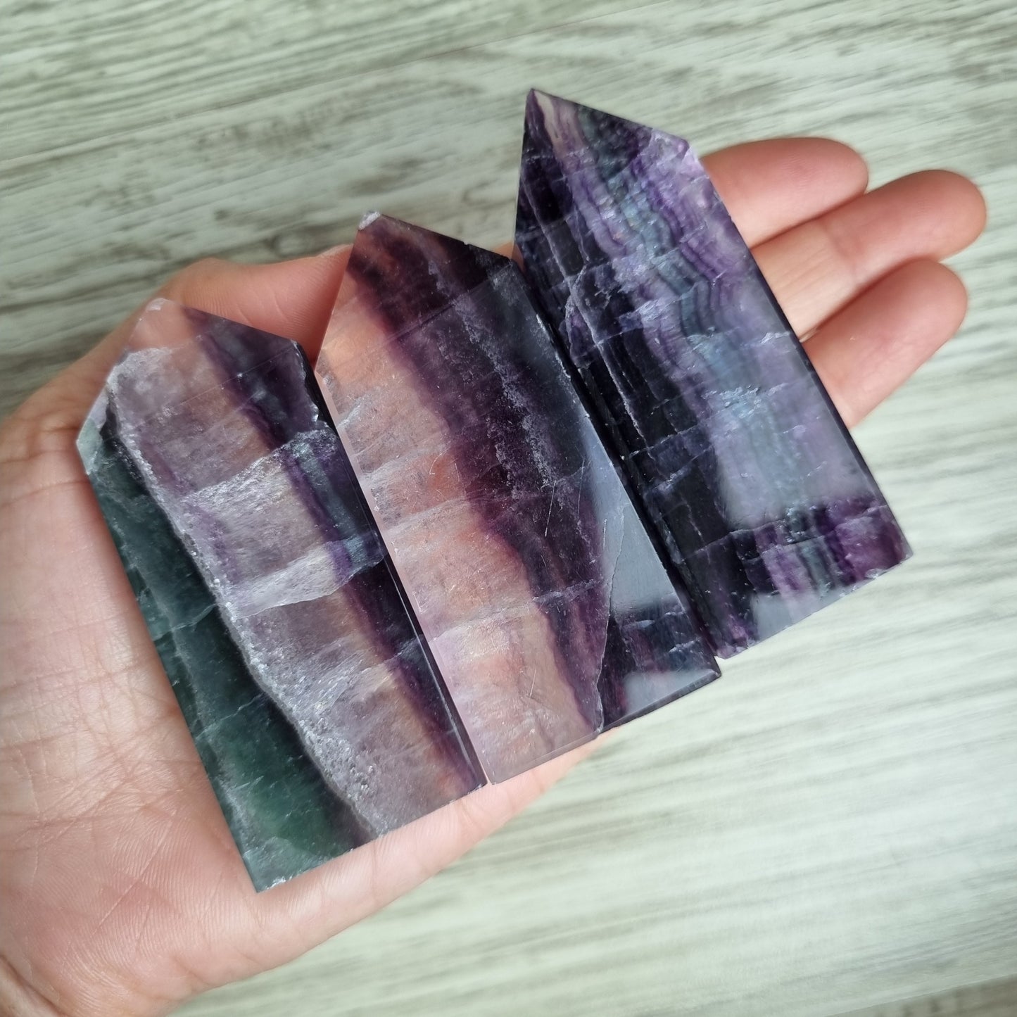 Rainbow flourite towers