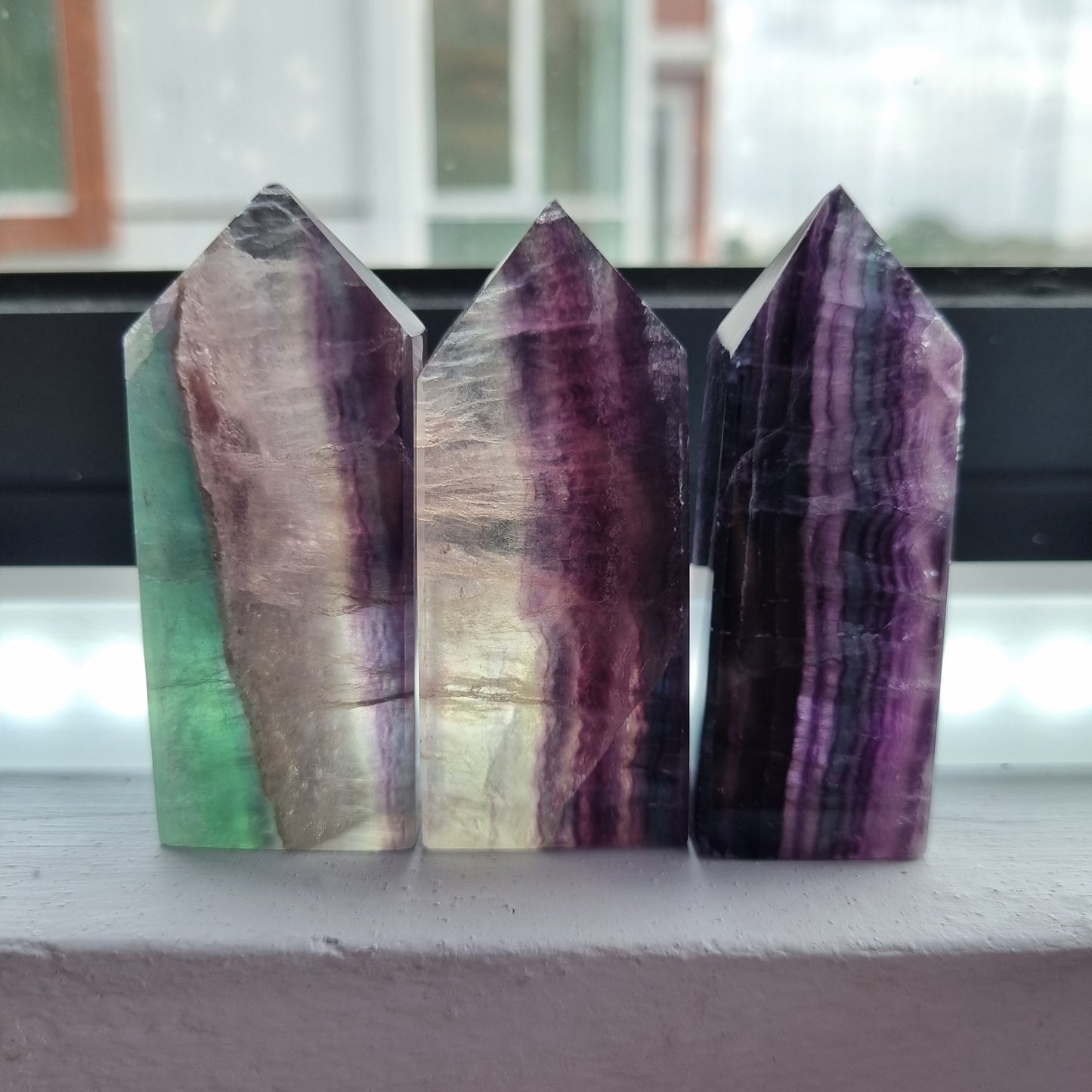 Rainbow flourite towers