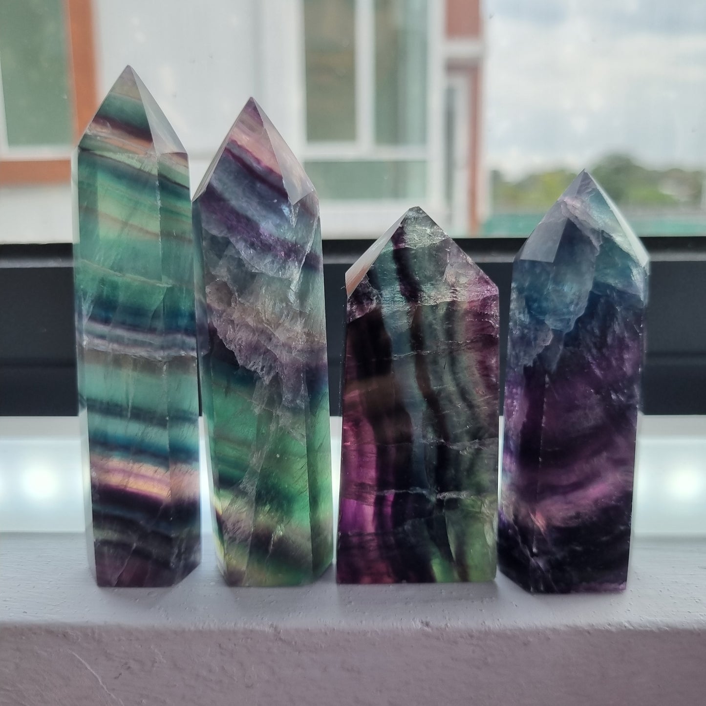 Rainbow flourite towers