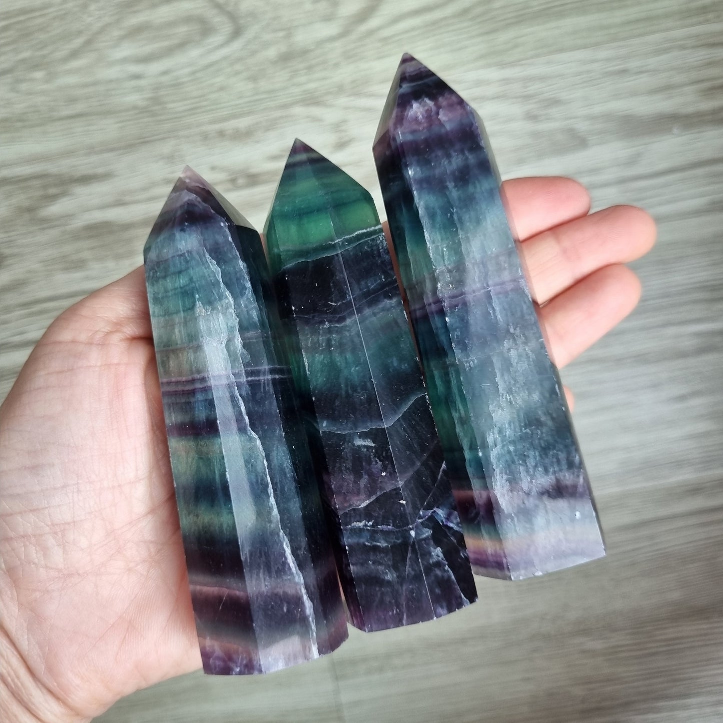 Rainbow flourite towers