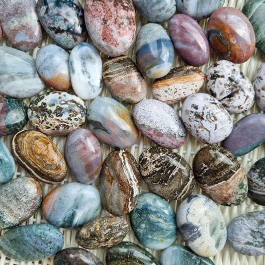Ocean Jasper tumbles ( oval shape)
