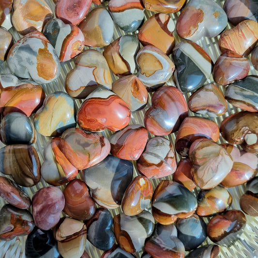 Polychrome Jasper small hearts