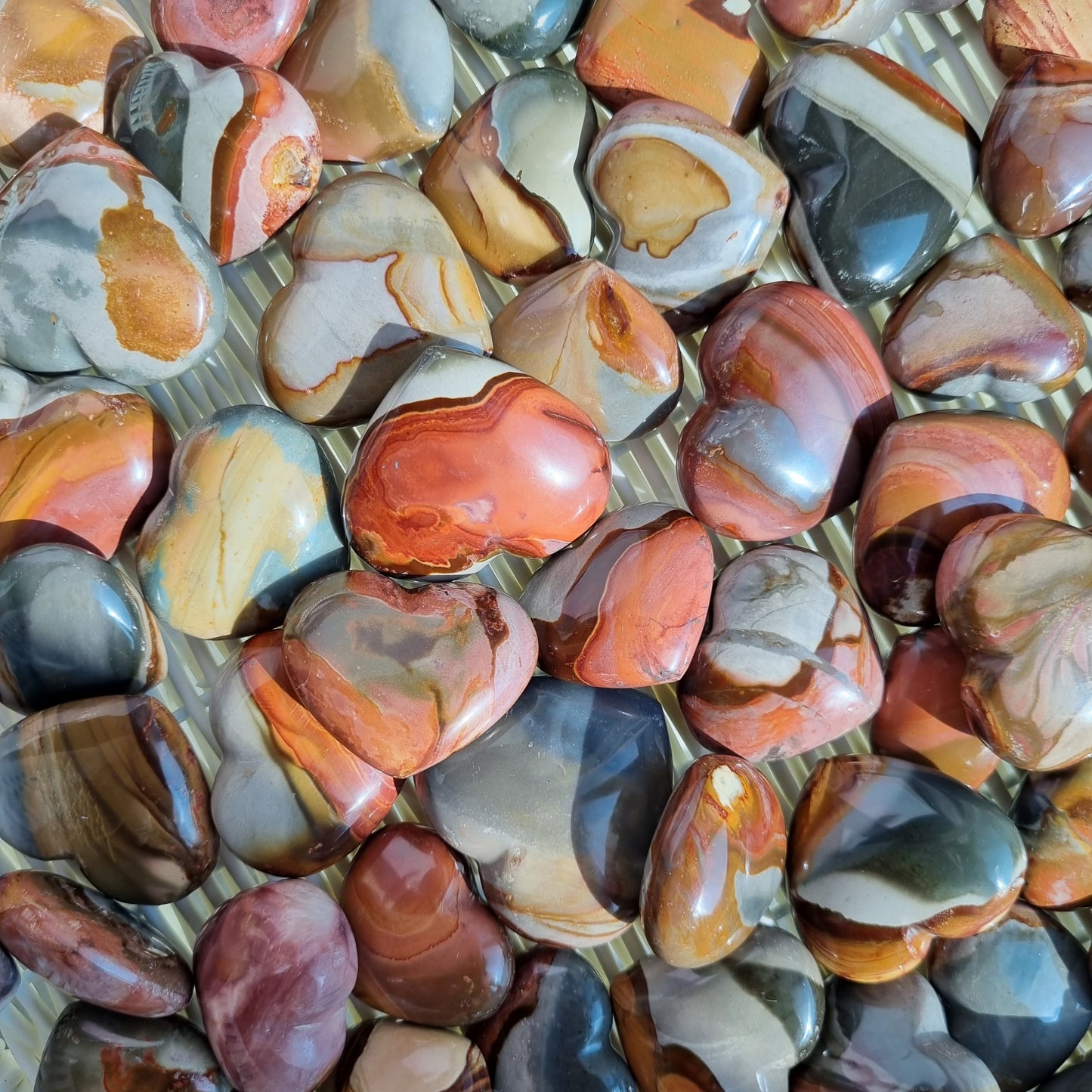 Polychrome Jasper small hearts