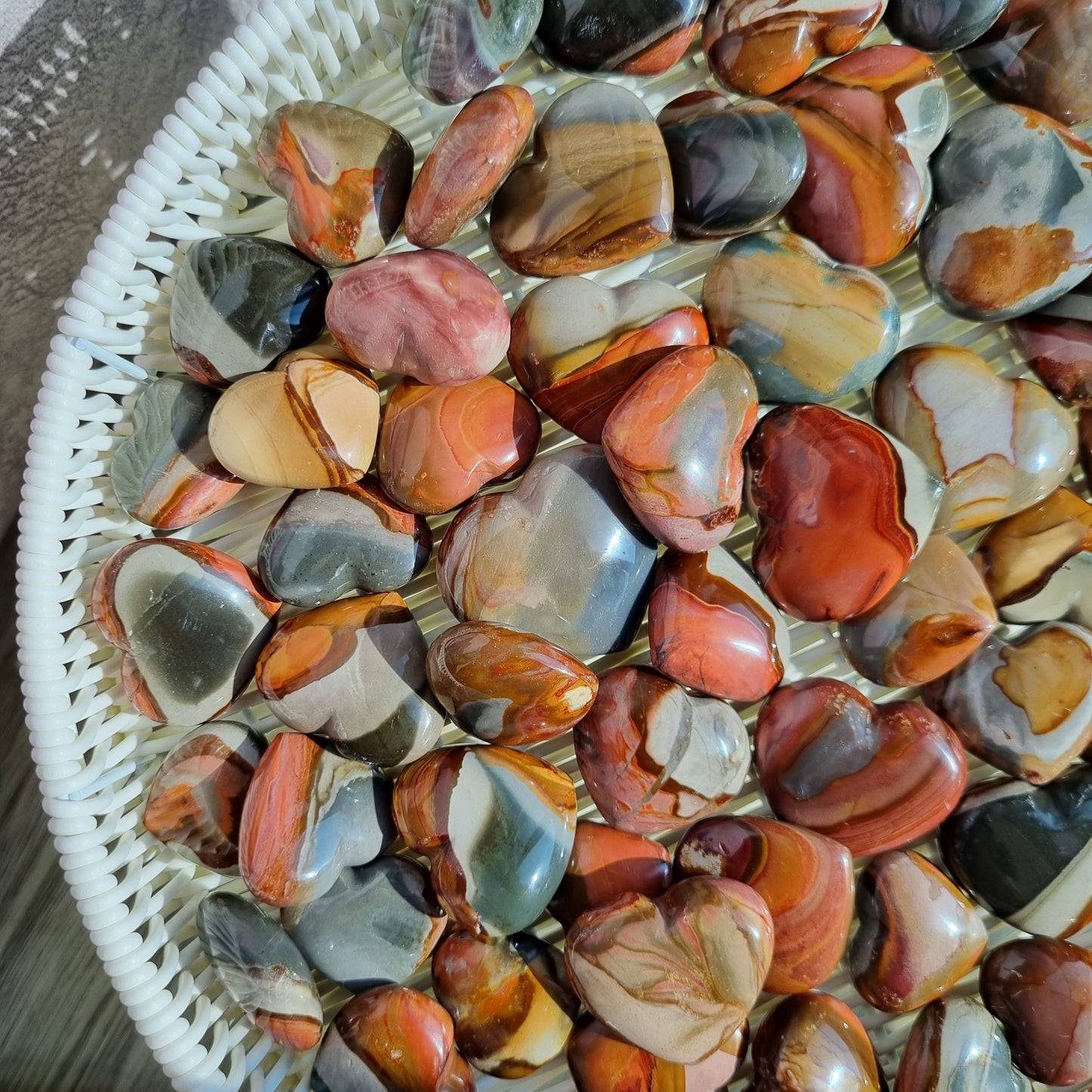 Polychrome Jasper small hearts