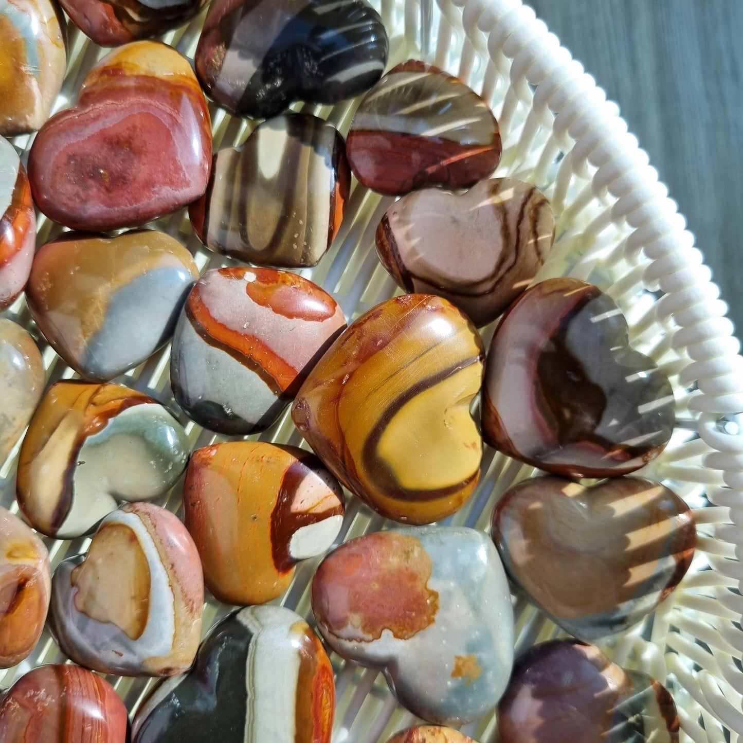 Polychrome Jasper small hearts