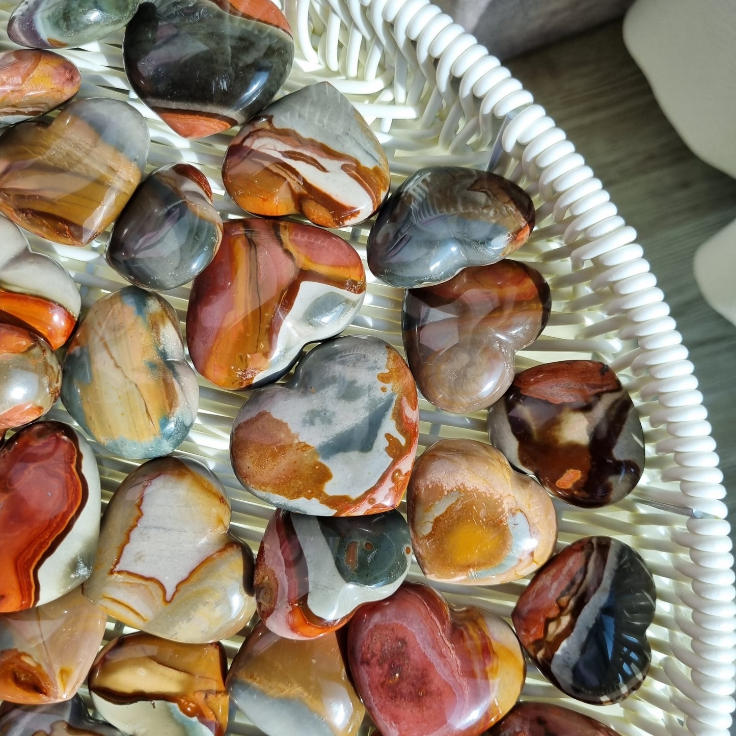 Polychrome Jasper small hearts