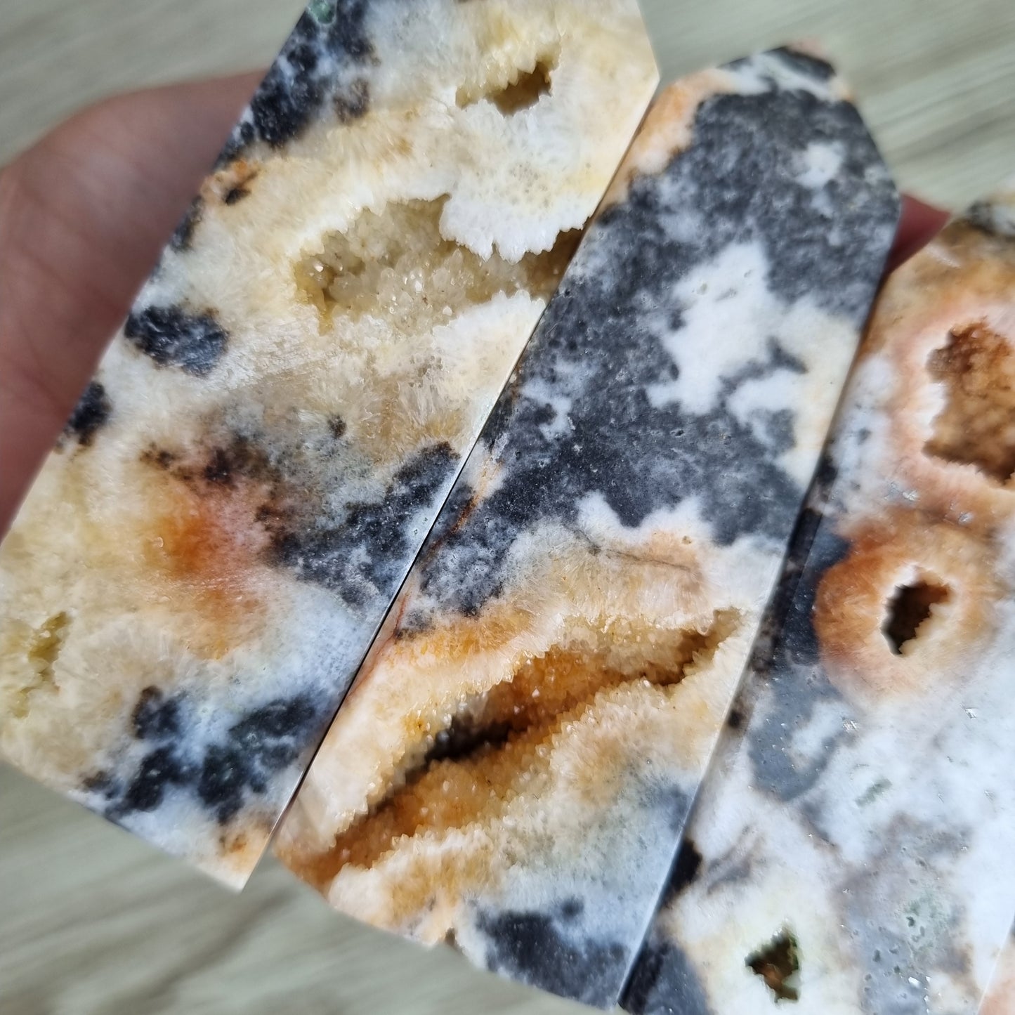 Sphalerite druzy towers