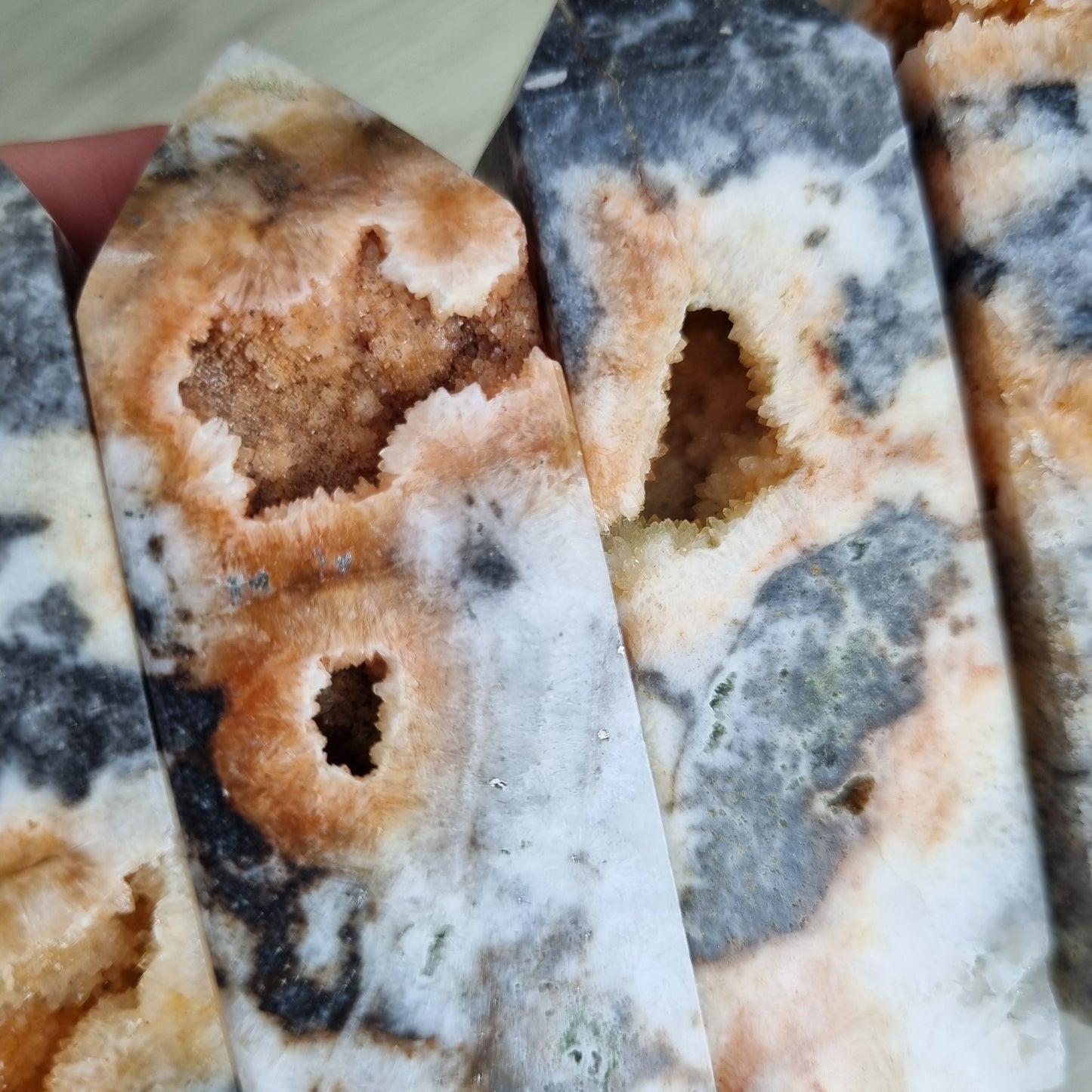 Sphalerite druzy towers