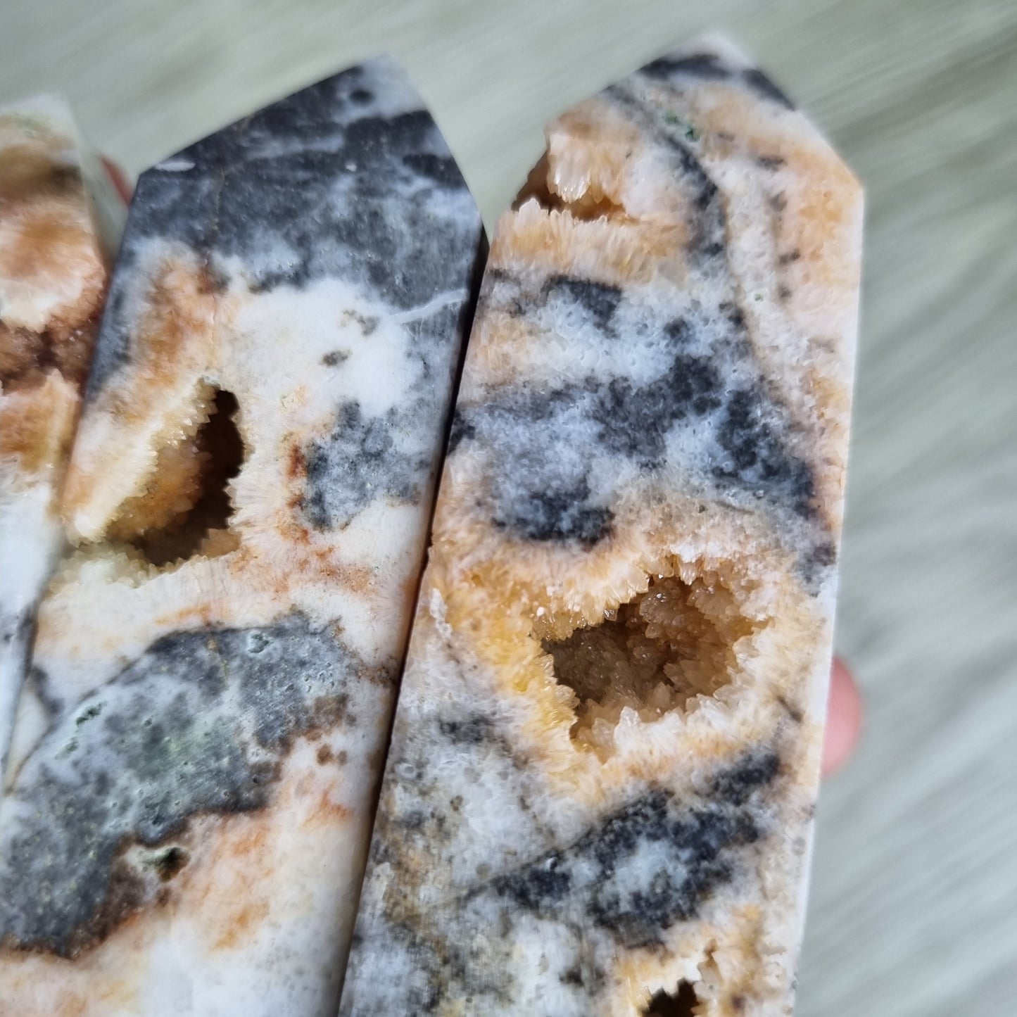 Sphalerite druzy towers