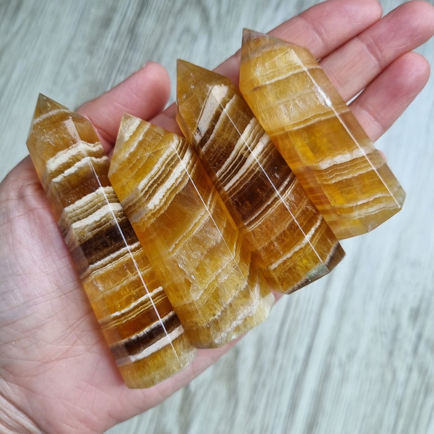 Yellow flourite towers