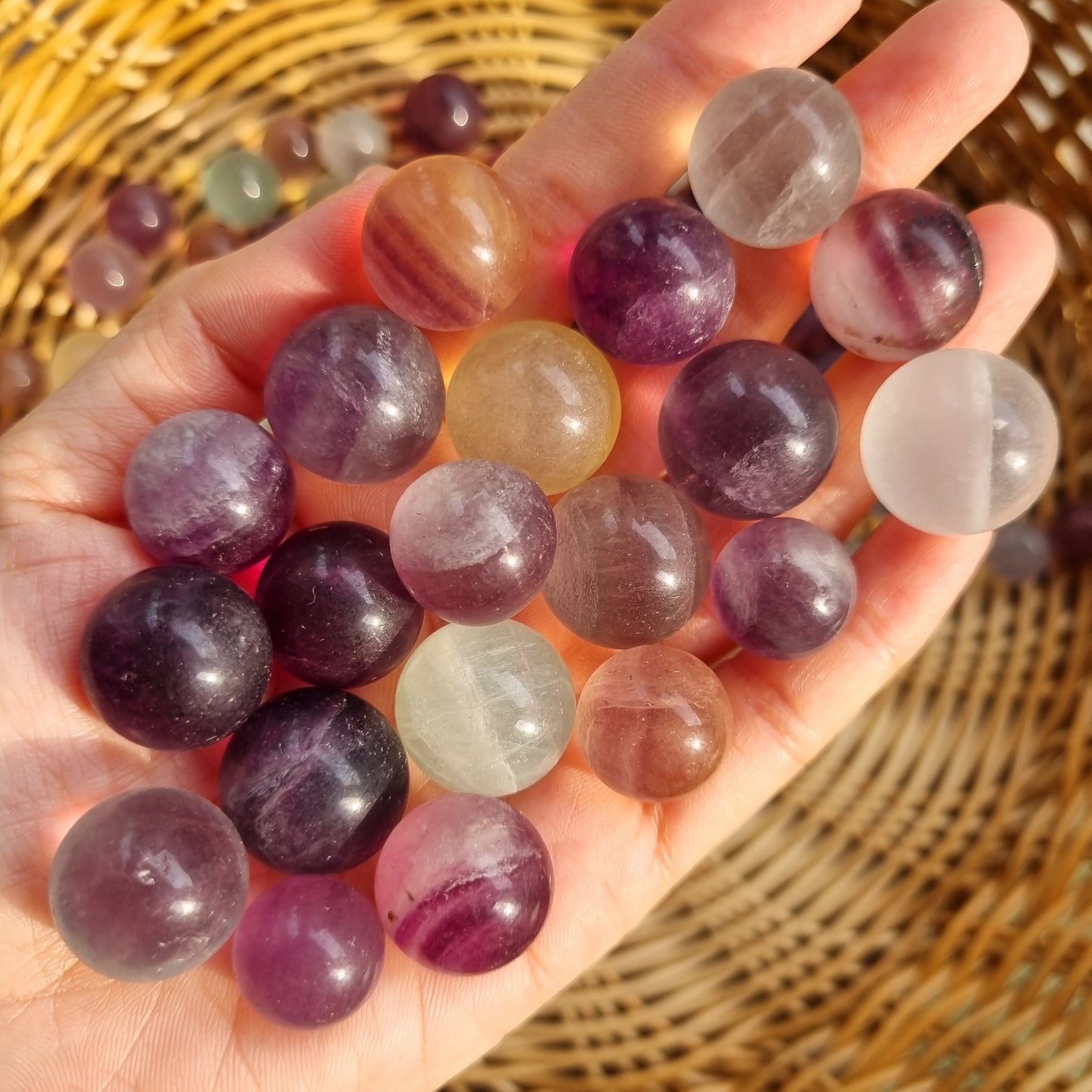 Flourite mini spheres ( Price in 100g )