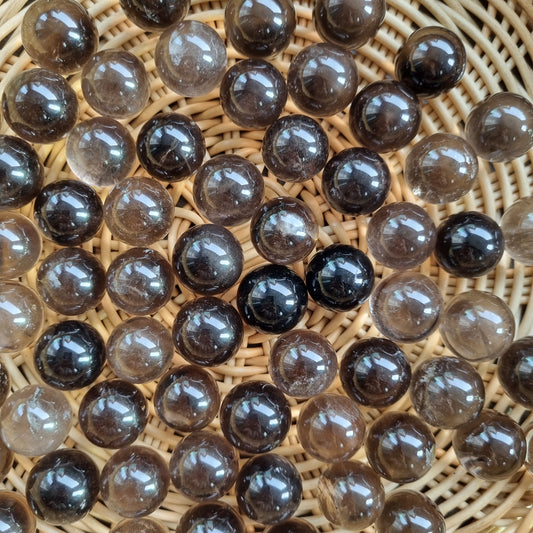 Smoky Quartz mini spheres ( per 100g)