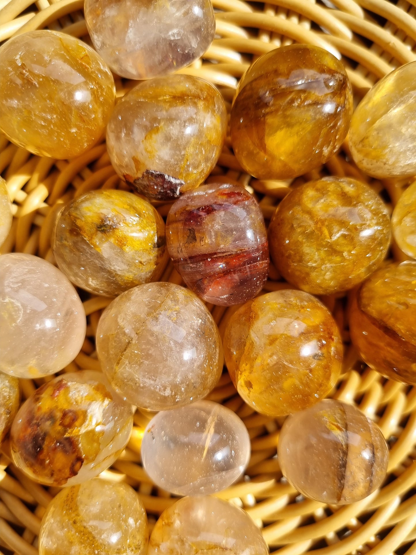 Golden Healer Quartz tumbles