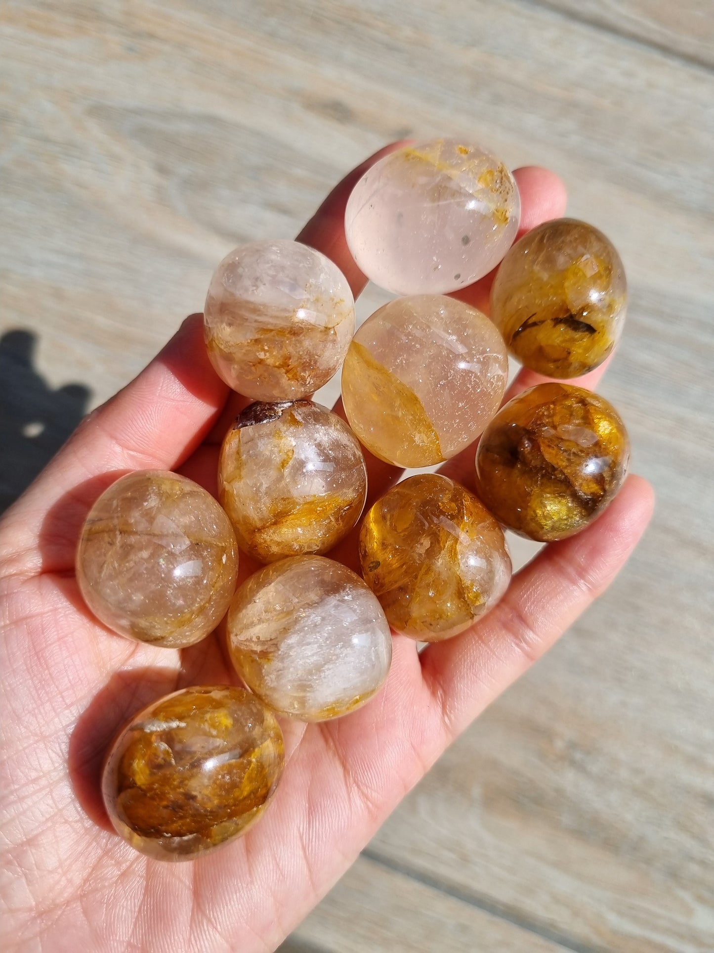 Golden Healer Quartz tumbles