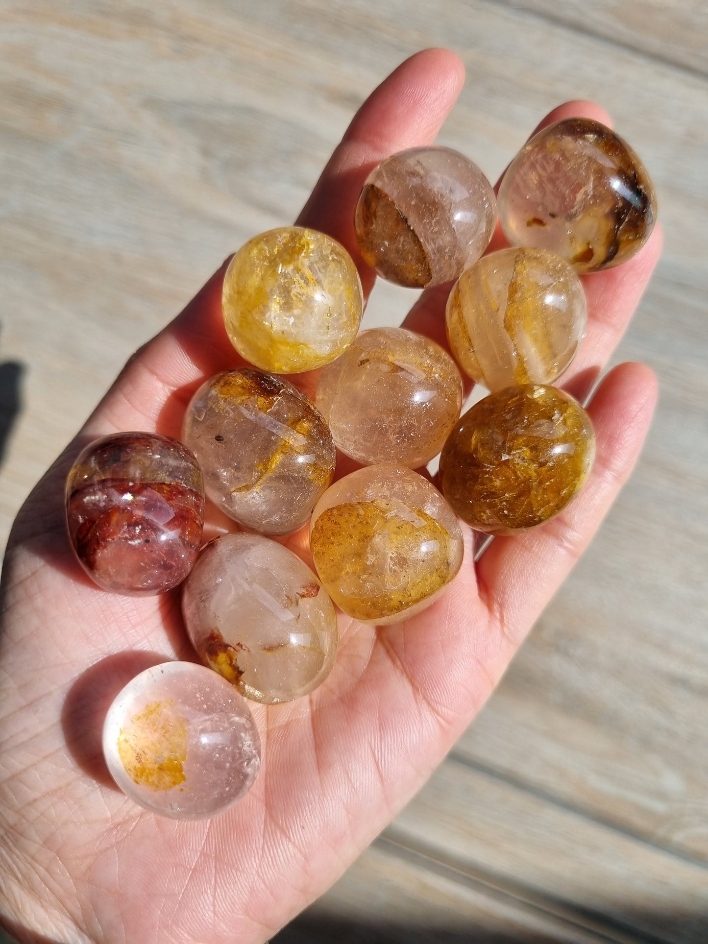 Golden Healer Quartz tumbles