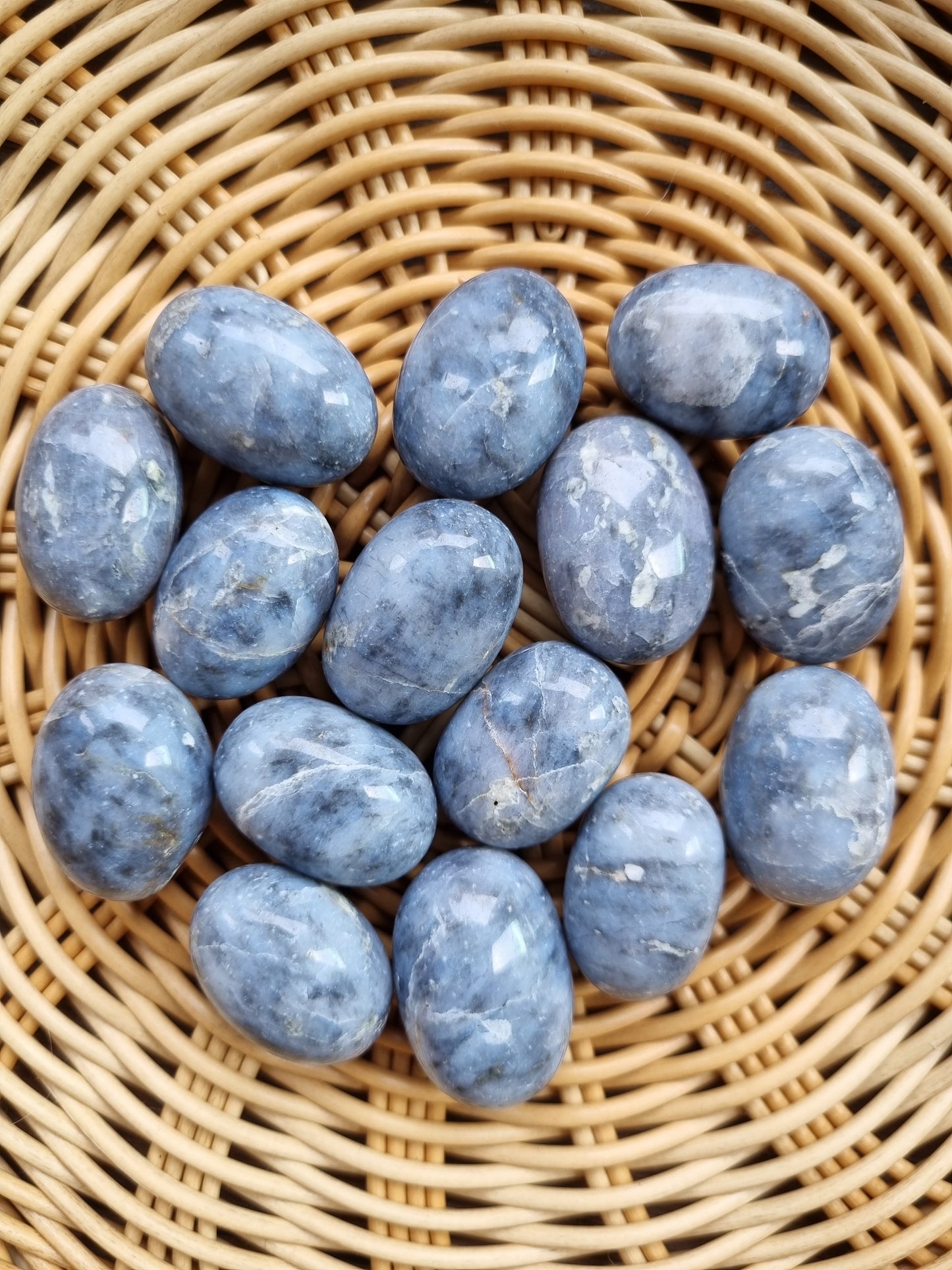 Blue opal tumbles