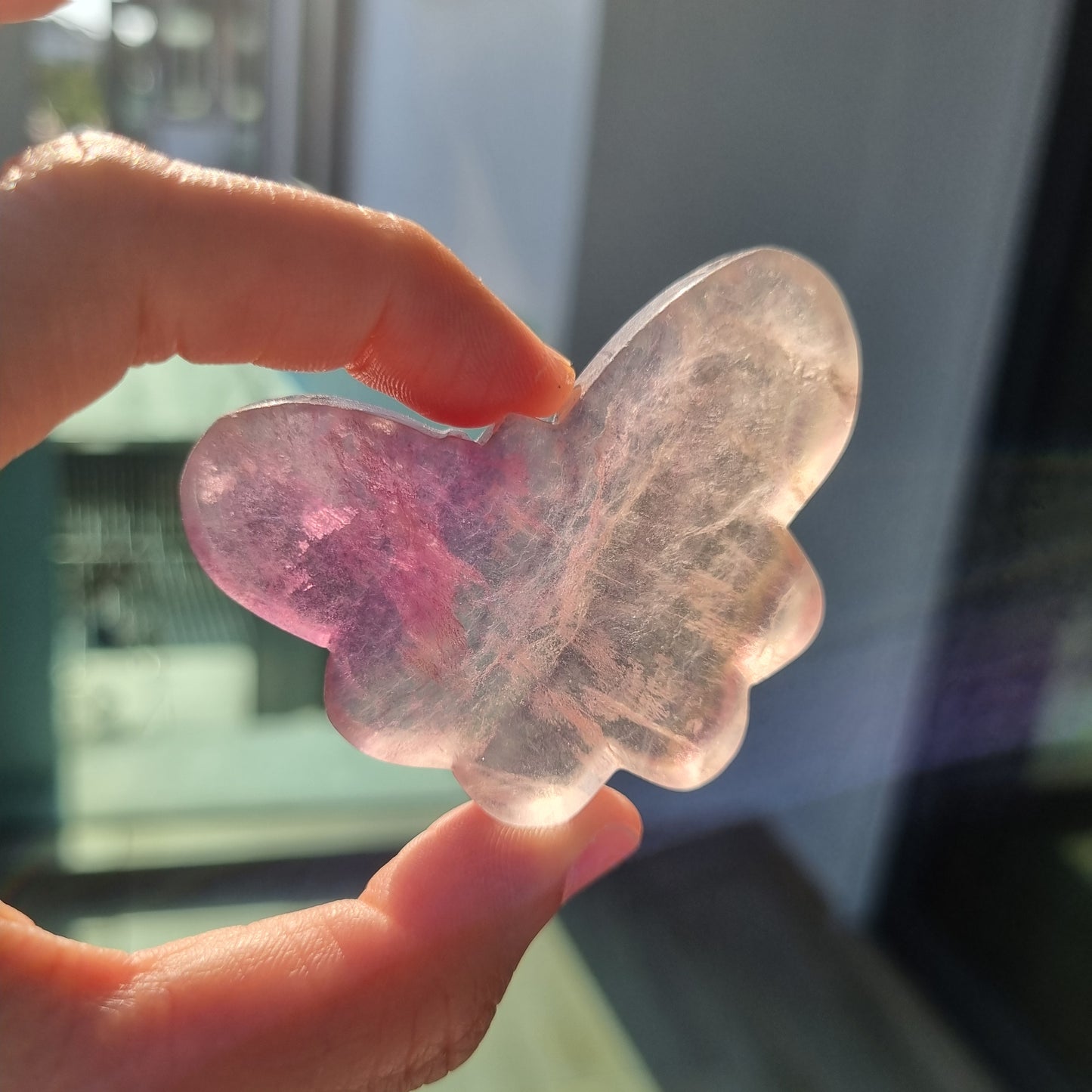 Fluorite butterfly carvings