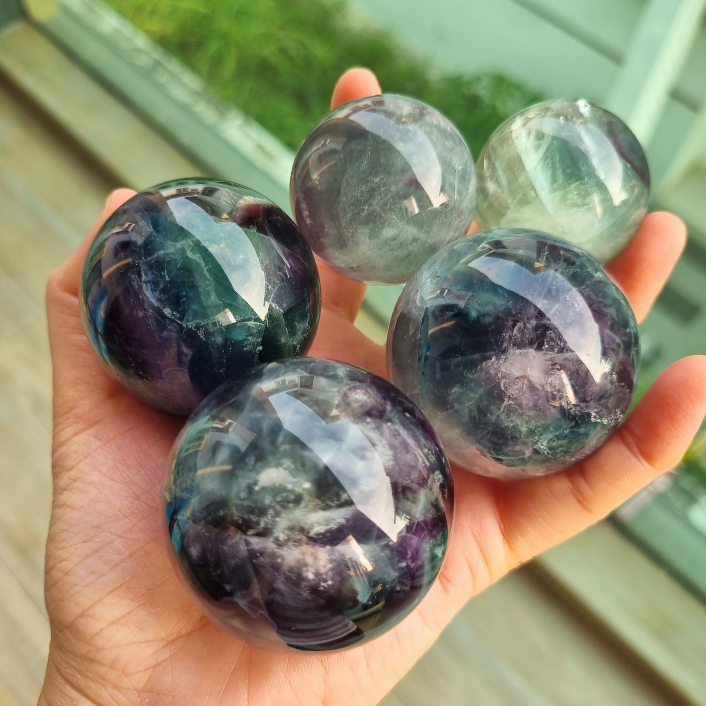 Flourite spheres