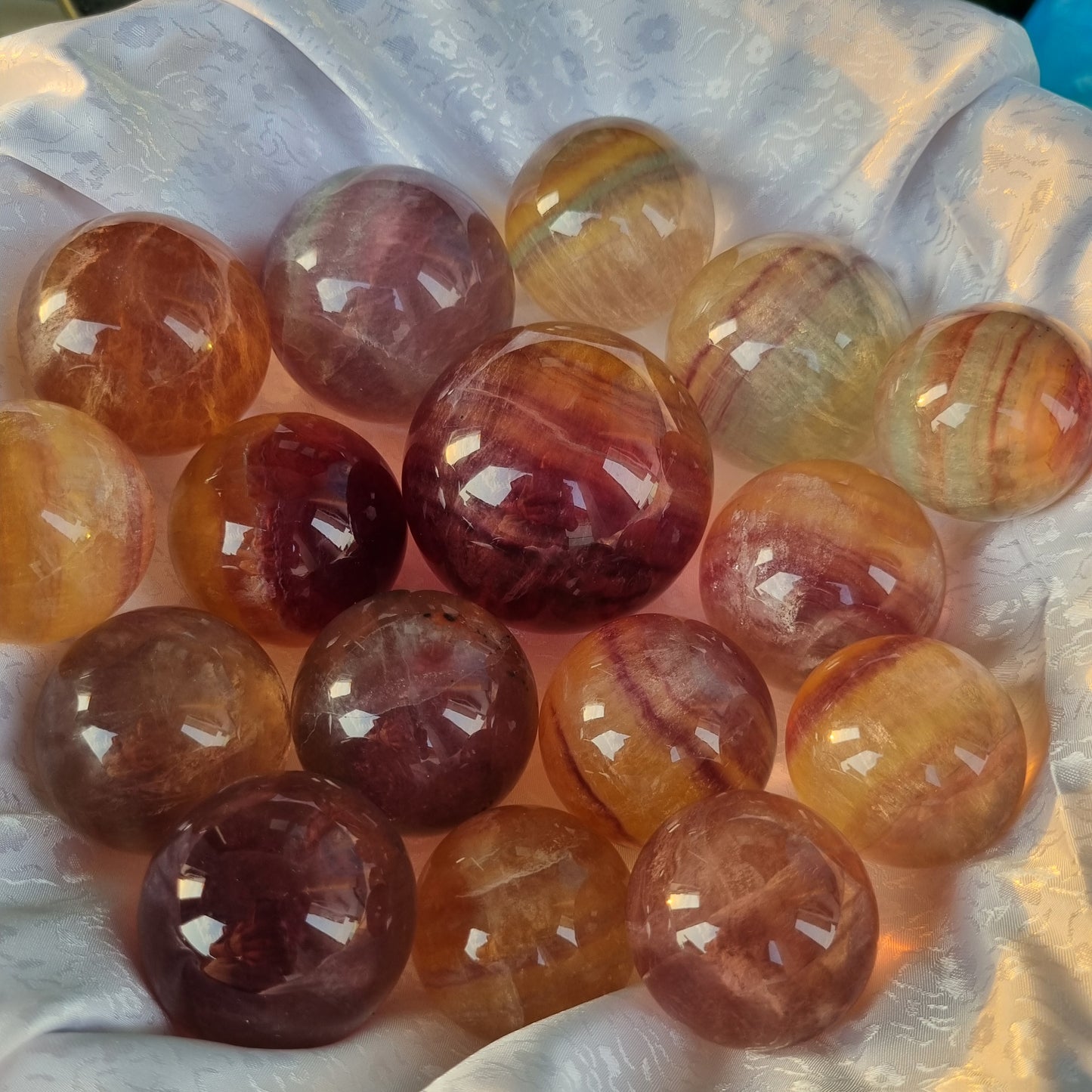 High quality Rainbow fluorite spheres