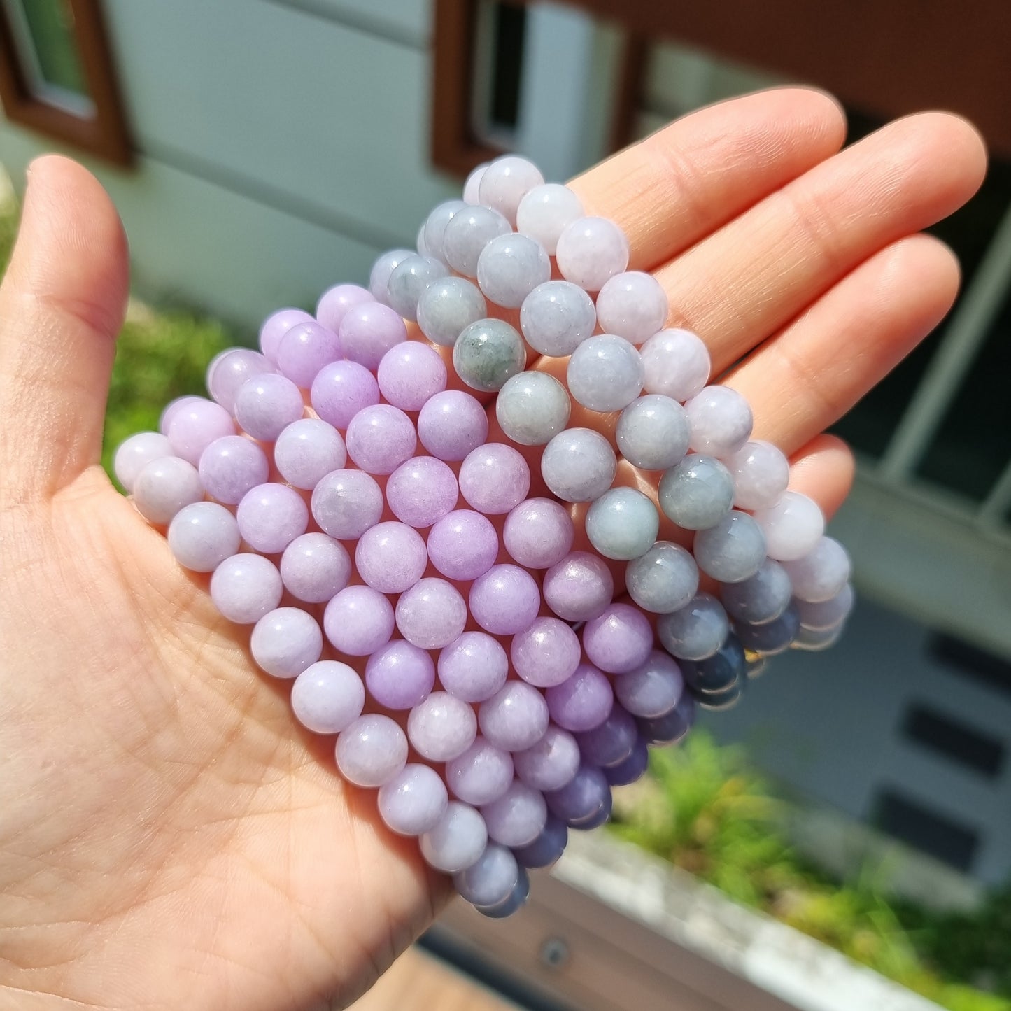 Grade A Purple jadeite bracelets