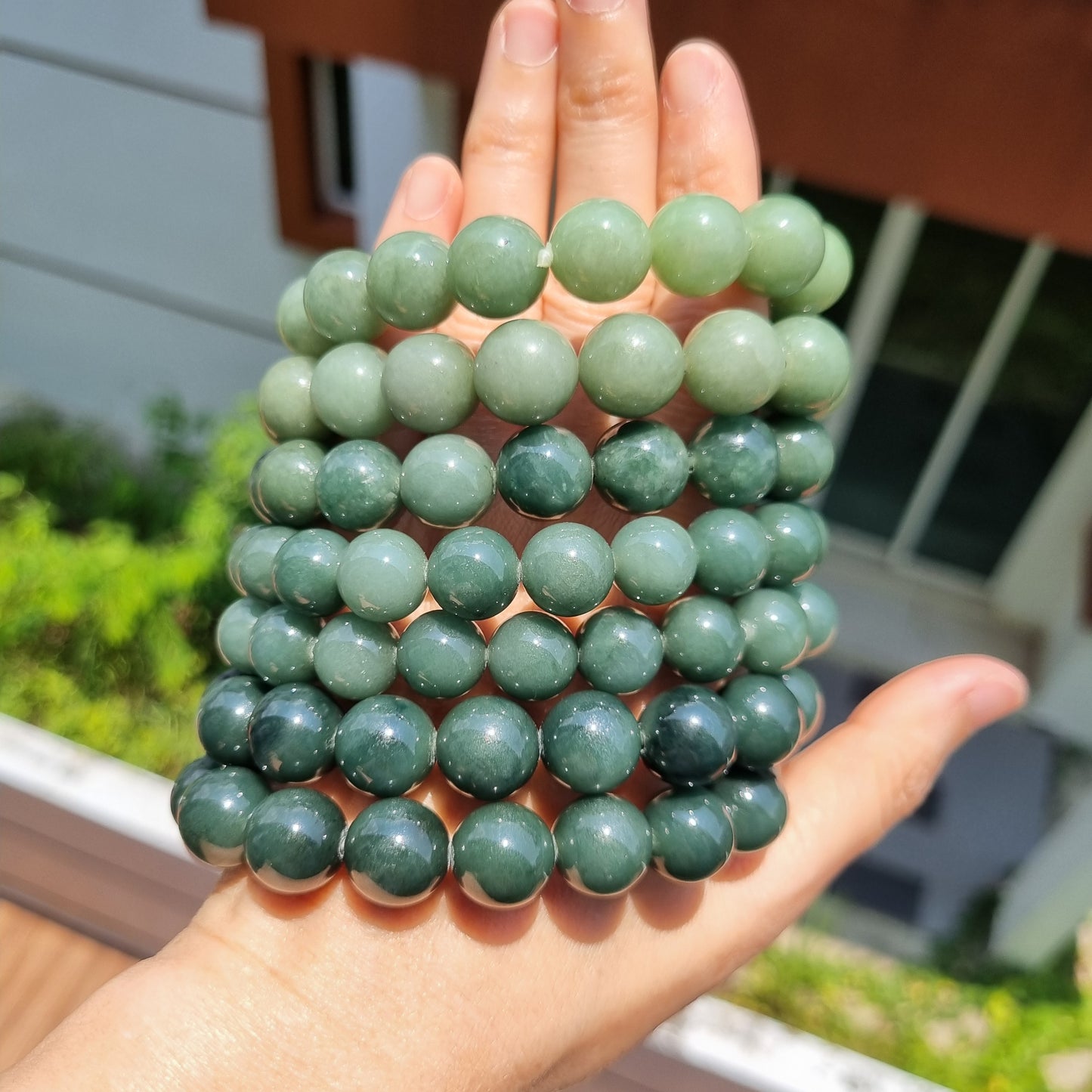 Certified Grade A Green jadeite bracelets