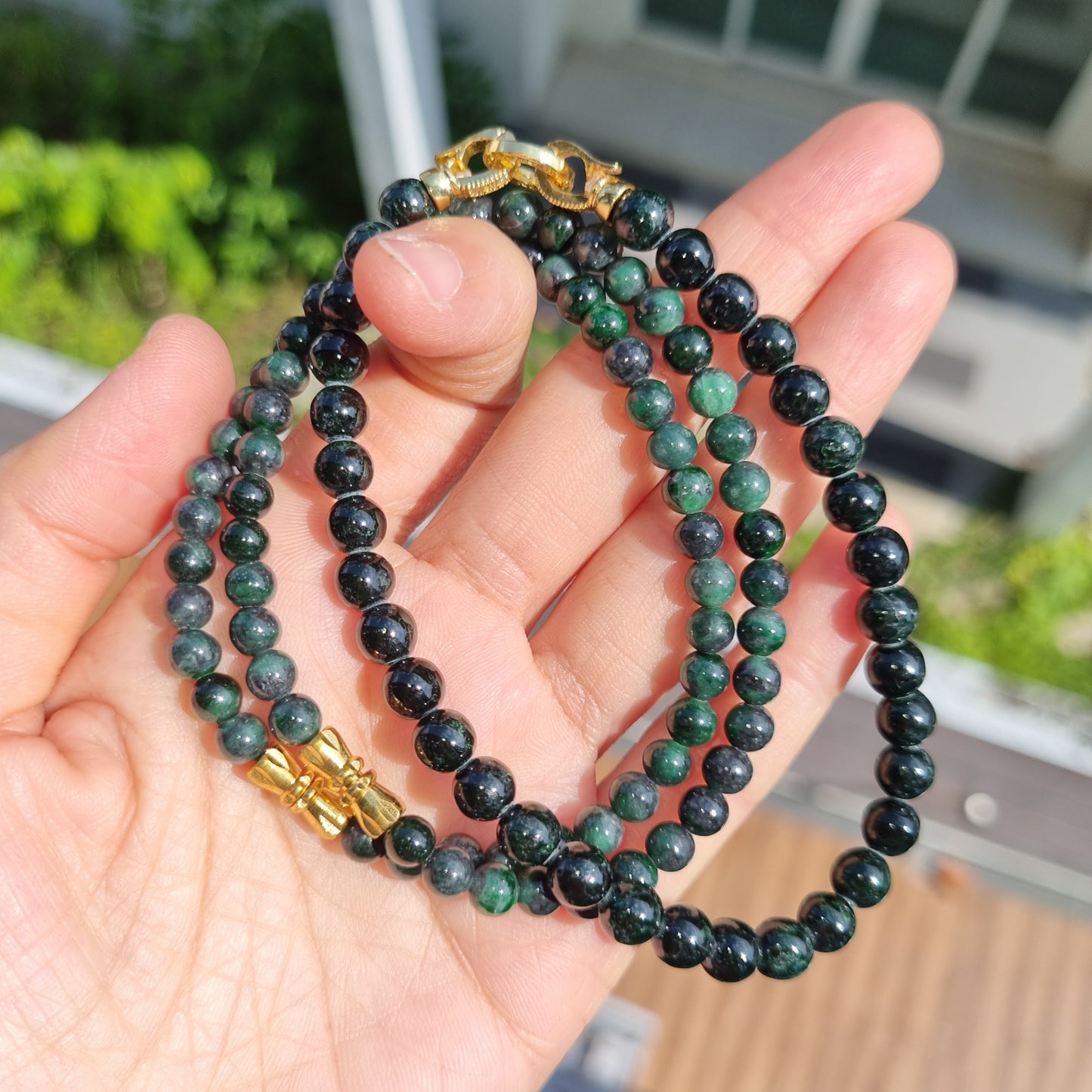 Green jadeite bracelets