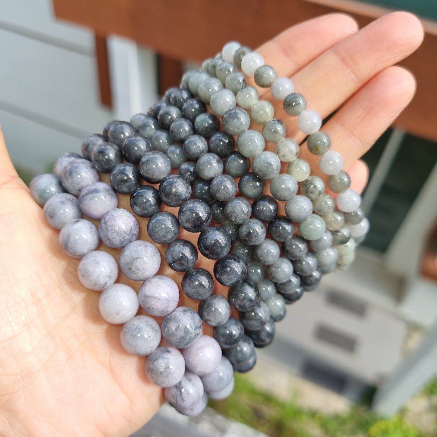 Black Wuji Jadeite bracelets