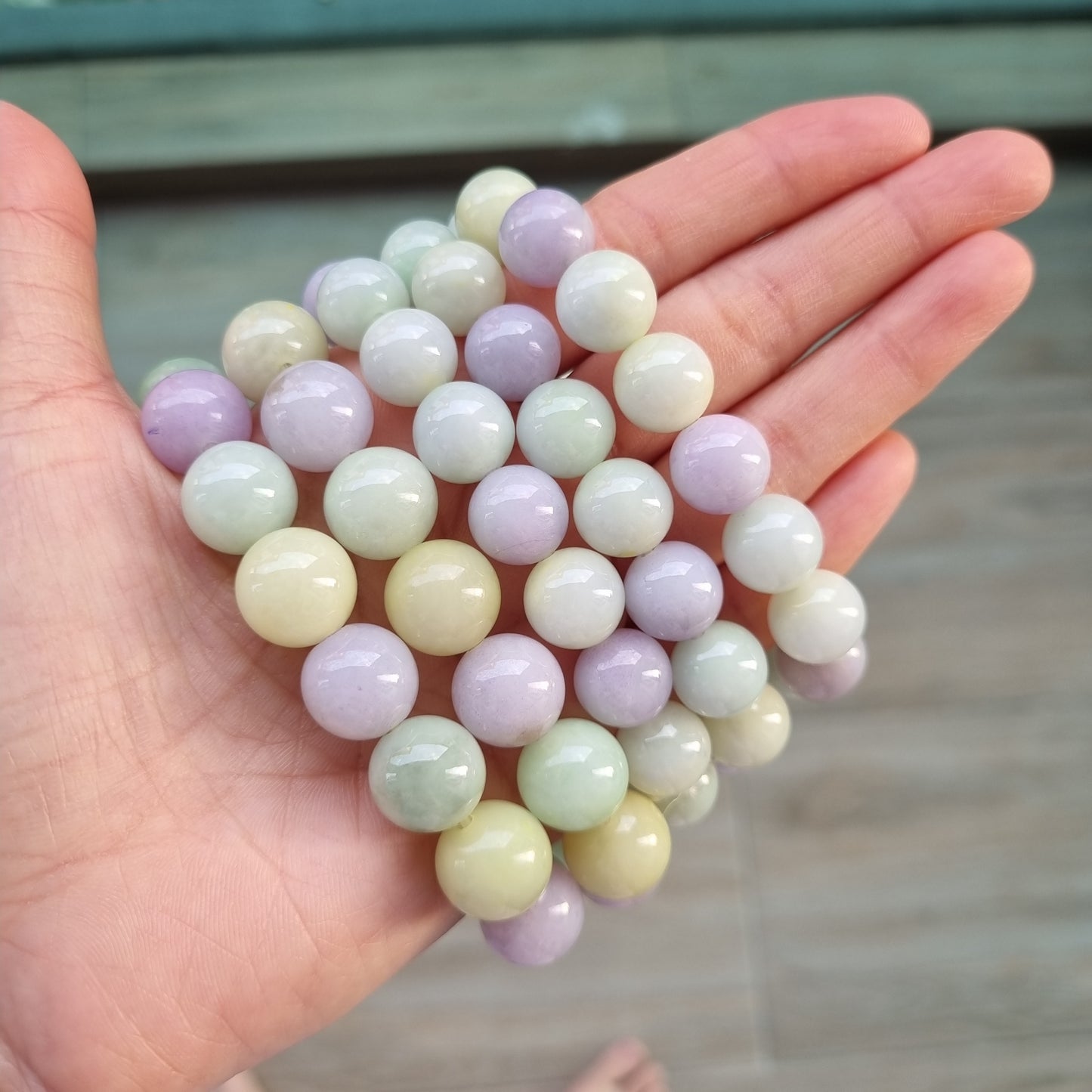 Certified Grade A Jadeite Bracelets ( Mixed color )