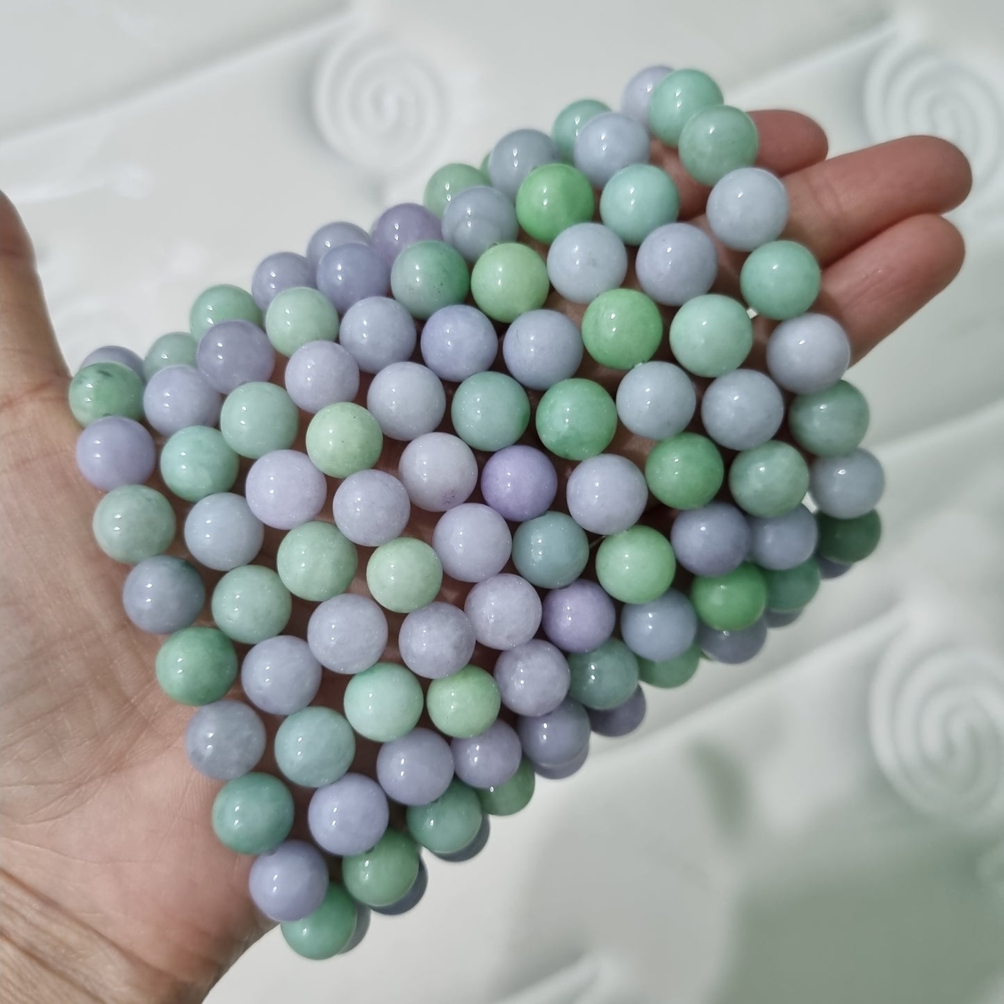 Certified Grade A Burmese Jadeite bracelets ( Mixed color )