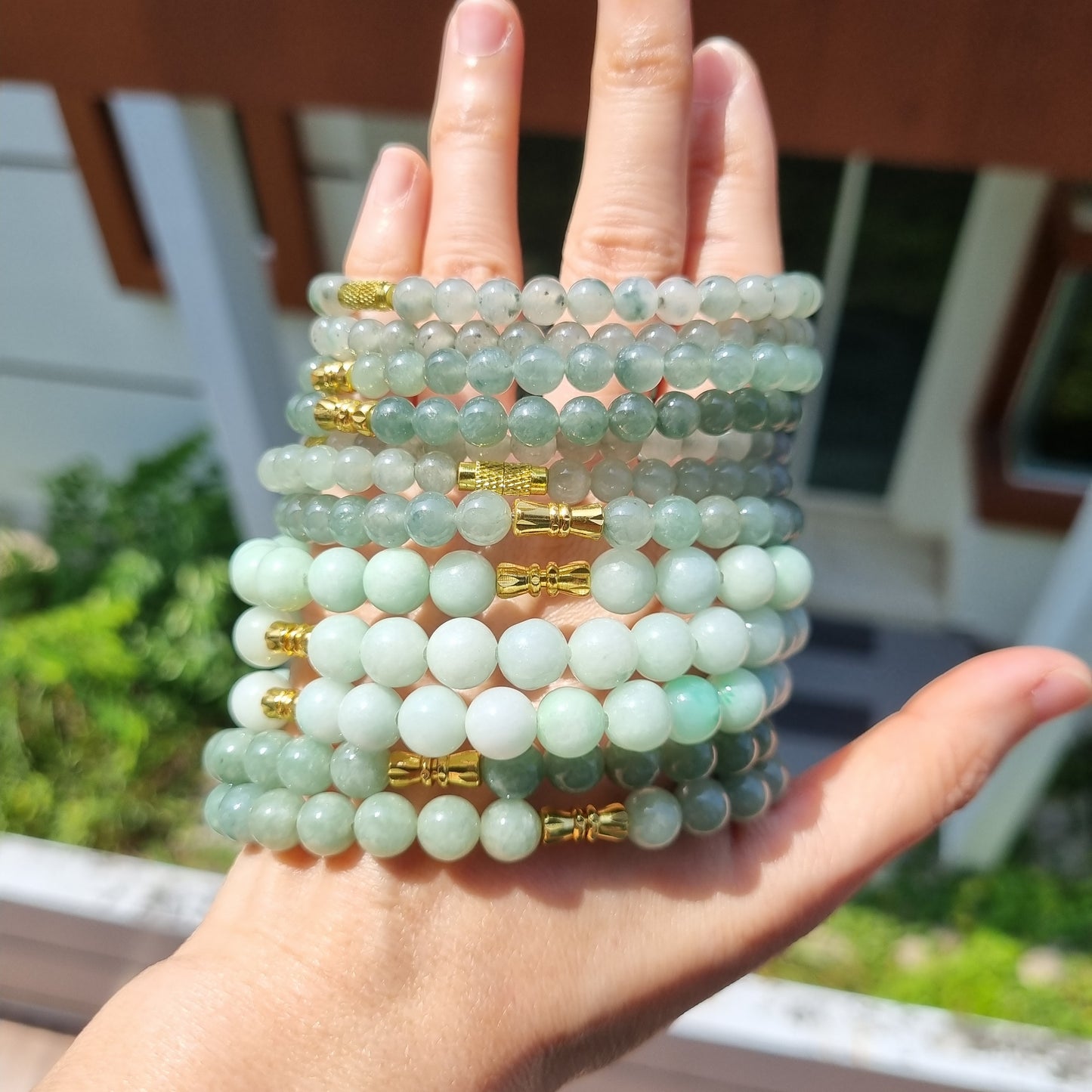 Certified Grade A Burmese Green jadeite bracelets