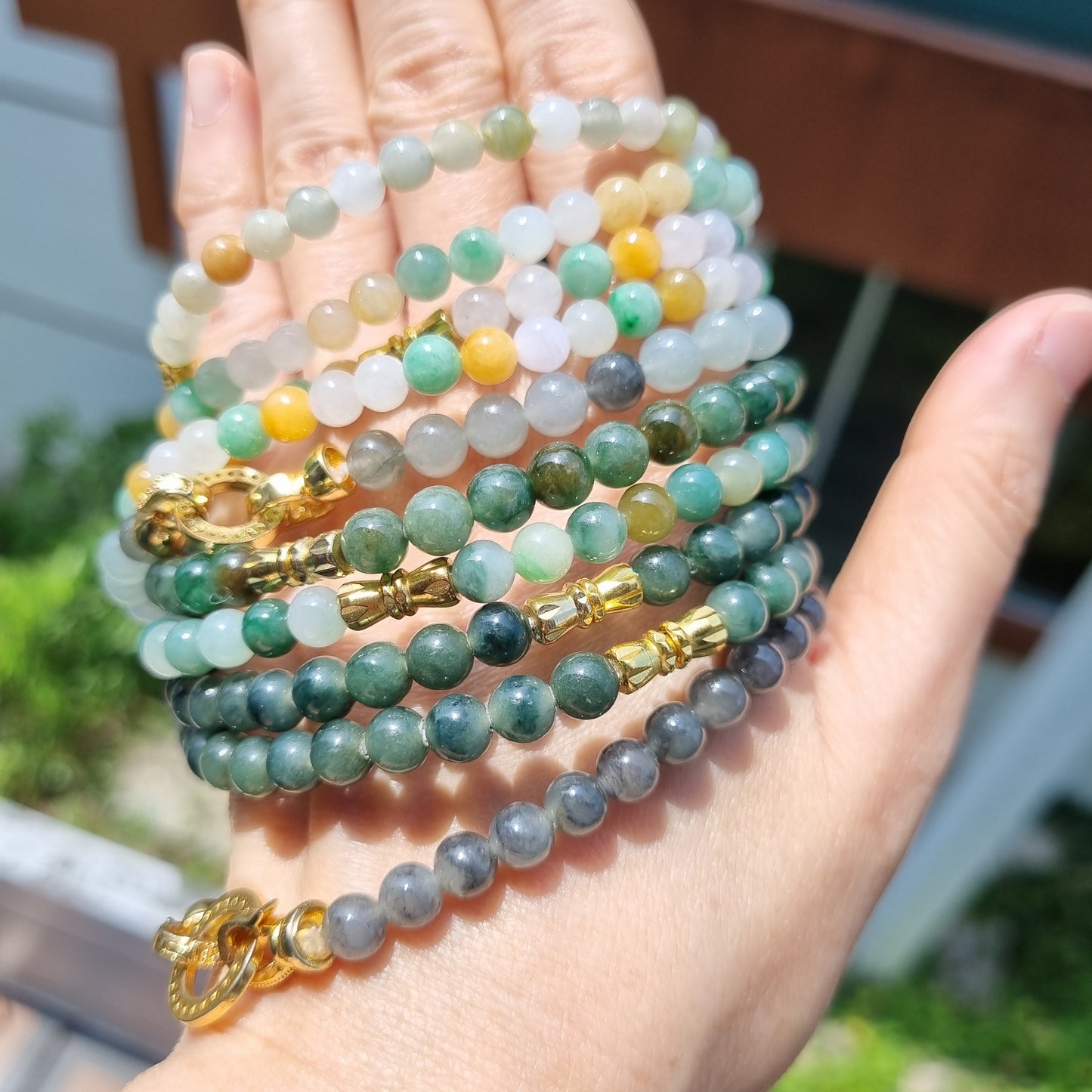 Certified Grade A Burmese Jadeite bracelets